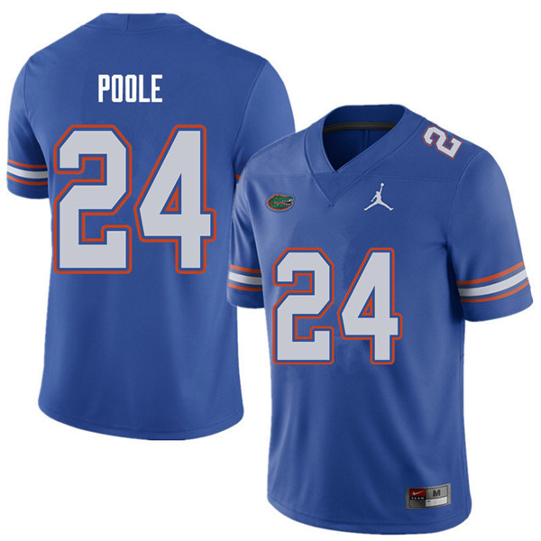 Jordan Brand Men #24 Brian Poole Florida Gators College Football Jerseys Sale-Royal - Click Image to Close